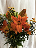 Orange lilly flower subscription in new delhi
