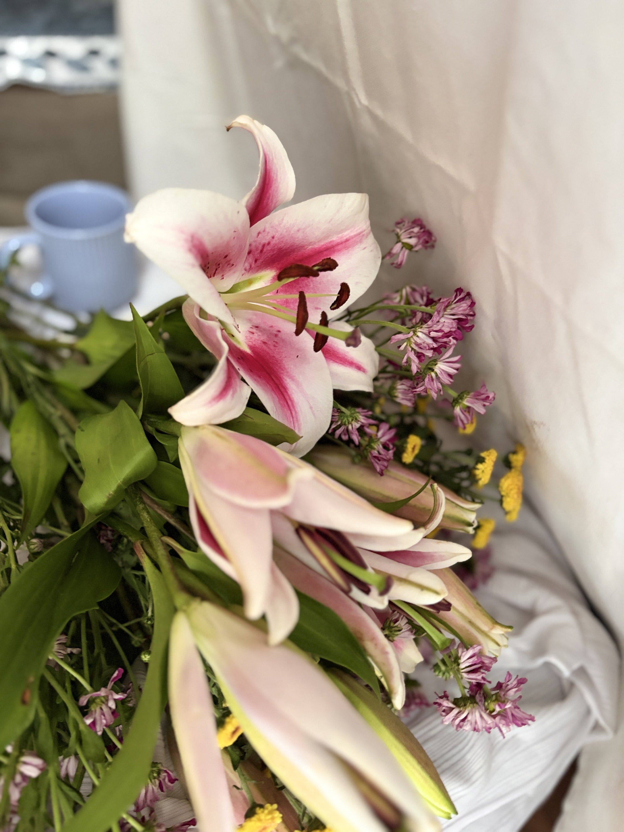 Pink lilly flower subscription in delhi ncr
