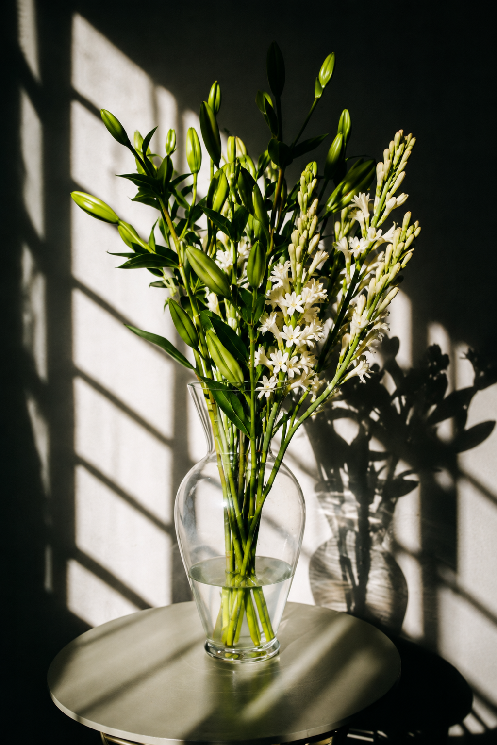 Slow Bloom — Flowers in Bud, with a Vase